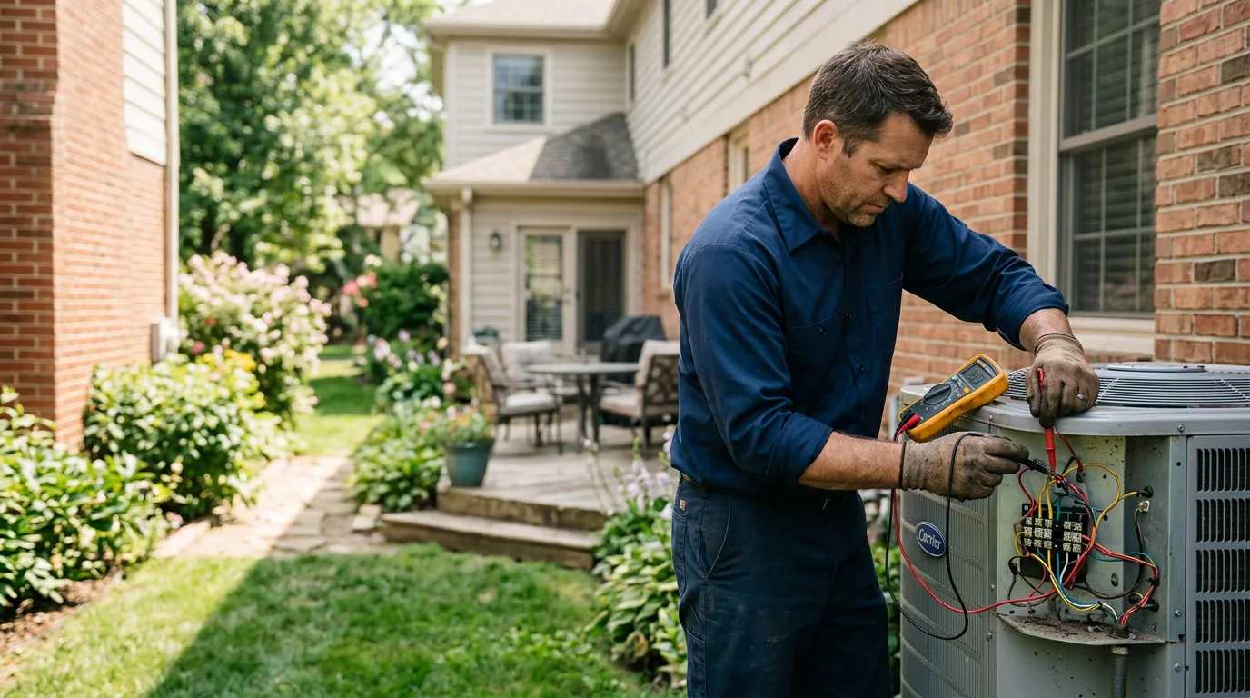 HVAC technician working near Del City, OK